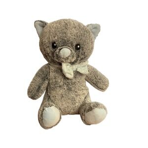 PetSmart Lucky the Cat Plush Dog Toy 12"‎ Blue Bow Ears Stuffed Animal Squeaker
